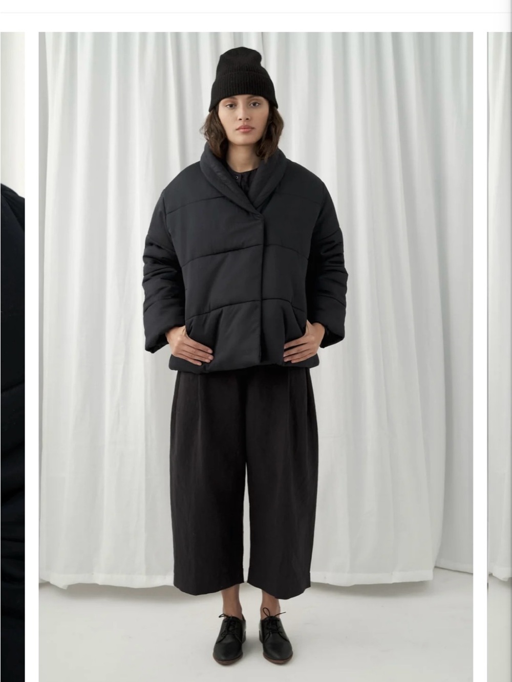 Women's Blue/Black Cotton Puffer Jacket - Classic Quilted Coat